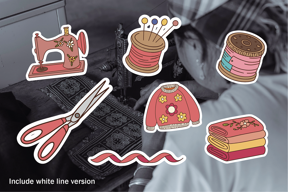 Cute Sewing Clipart Illustration, an Object Illustration by Berdansabersama (Photo 4 of 7)