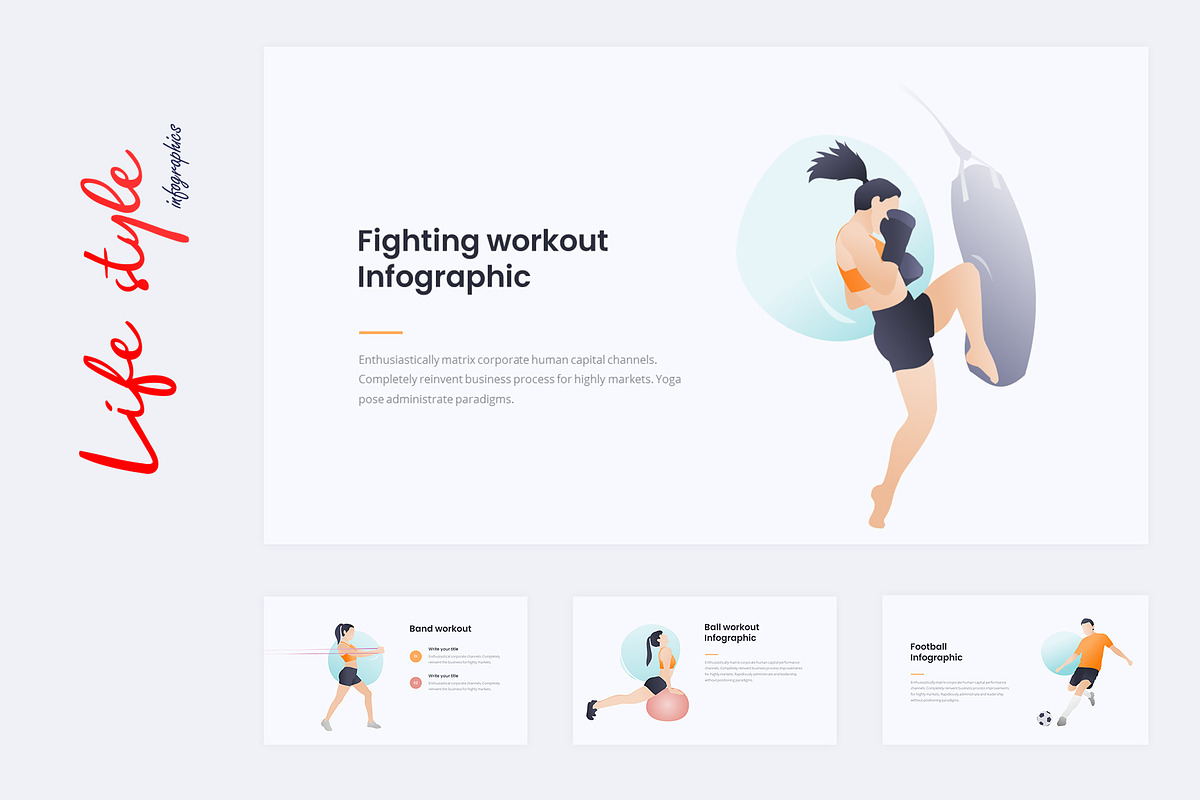 Life style powerpoint template, a Presentation Template by PSD Action (Photo 6 of 7)