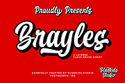 Brayles + Extrude, a Script Font by Blankids Studio (Thumbnail 1 of 15)