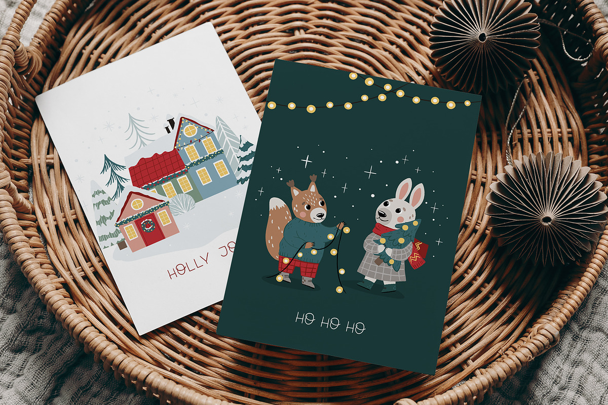 Christmas Houses Vector Clipart, a Seasonal Illustration by Jenny Quince (Photo 5 of 9)