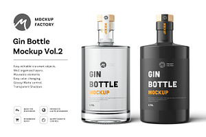Gin Bottle Mockup Vol.2