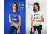 Female T-Shirt Mockups Vol 3. Part 2, a Shirt Mockup by Hi, Mock-Up! (Thumbnail 4 of 10)