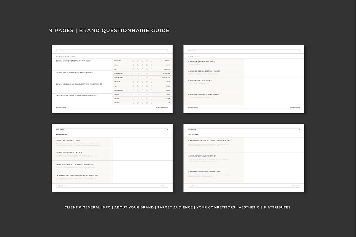 Brand Questionnaire Template, a Templates & Theme by SelwynGoodman (Photo 2 of 6)