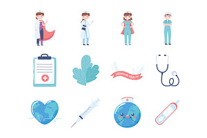 set nurses day, an Illustration by studiogstock