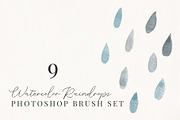 Raindrops Photoshop Brush Set, a Brush Add-On by Chelsea Bromley (Thumbnail 3 of 4)