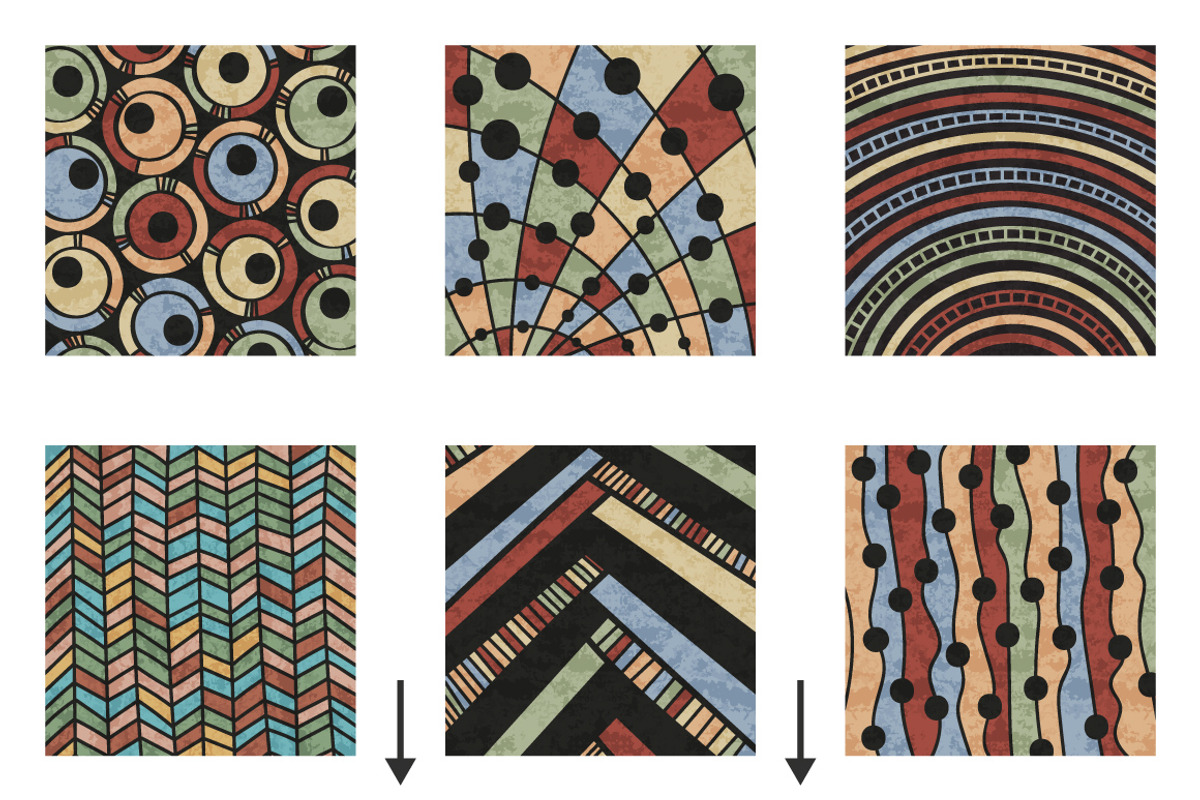 Set of zentangle patterns, a Pattern Graphic by ekmelica (Photo 3 of 6)