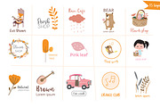 12 cute natural design cards3#, a Card Template by Piixypeach (Thumbnail 4 of 4)
