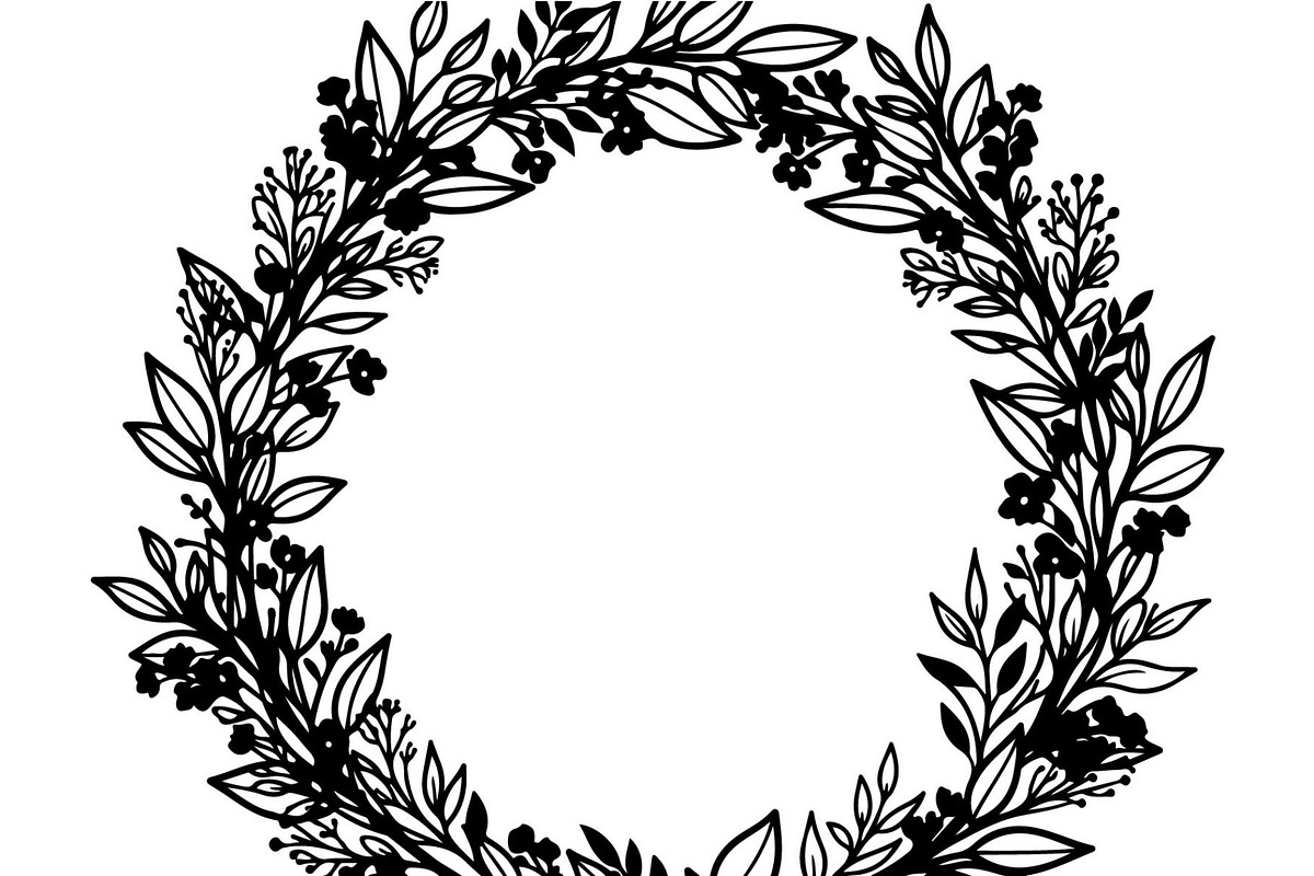 Botanical Laurel Wreath Silhouette, an Object Graphic by Creativeshirt (Photo 13 of 17)