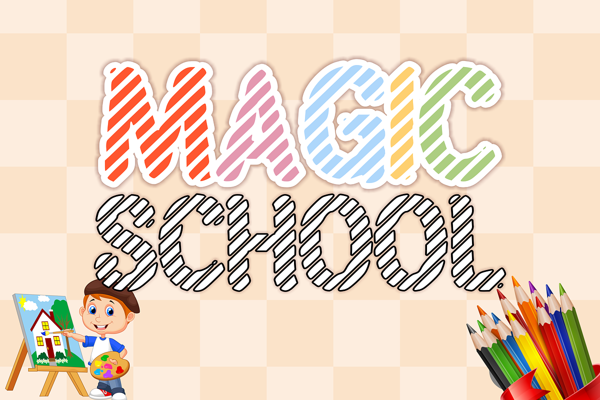 Kids Craft - Kids Font Types, a Font by KiddoGlyphs Studio (Photo 3 of 3)