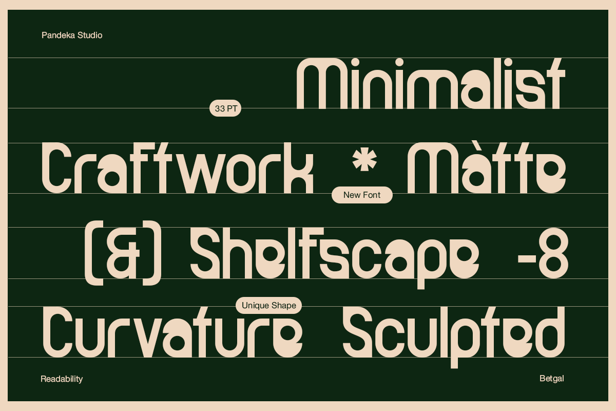 Betgal - Contemporary Furniture Font, a Sans Serif Font by Pandeka Studio (Photo 7 of 9)