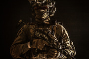 Portrait of elite commando fighter featuring soldier, infantry, and, a ...