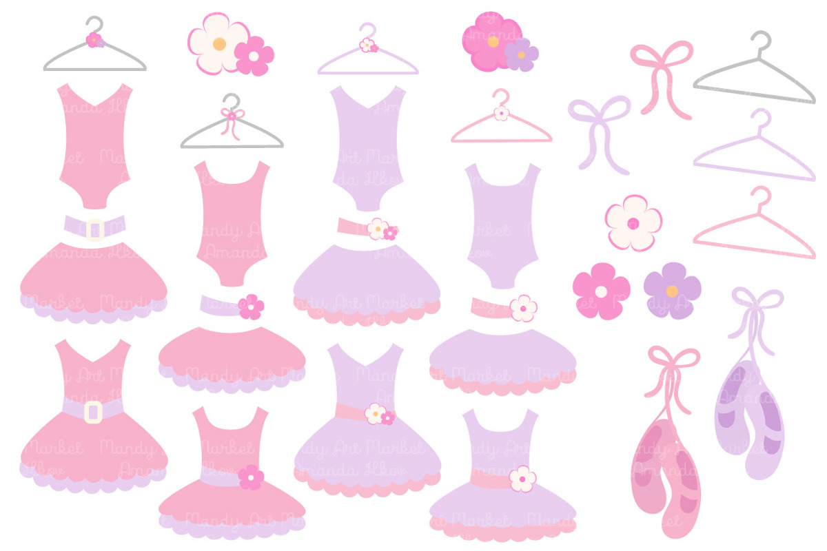 Fresh Girl Ballet Tutus Clipart, an Illustration by Amanda Ilkov (Photo 2 of 2)