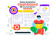 10 Data Analytics Dashboard, a Technology Illustration by denayunebgt (Thumbnail 1 of 4)
