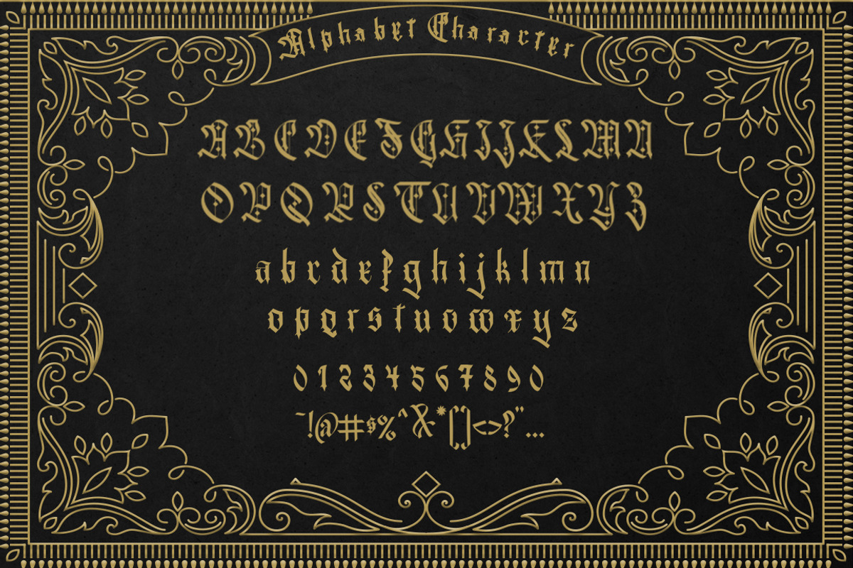 Qualzharo, a Blackletter Font by Danafont.co (Photo 5 of 10)