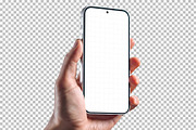 Hand Holding Smartphone Mockup PSD, an iPhone Mockup by graphypix (Thumbnail 3 of 4)