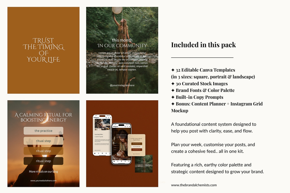 Modern Alchemist Instagram Templates, a Social Media Template by The Brand Alchemists (Photo 2 of 13)