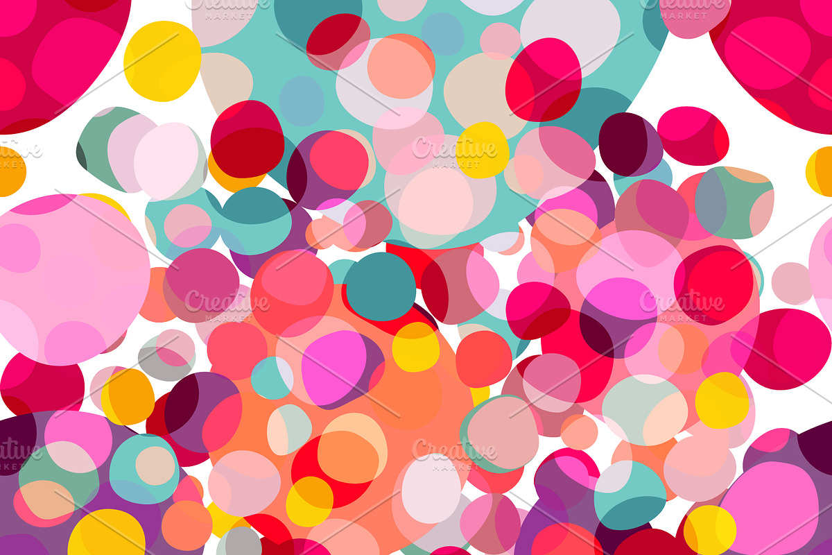 Colored circle seamless pattern., a Decorative Illustration by VectorAN