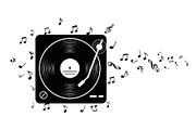 Vintage Vinyl Record & Turntable Bun, an Illustration by Creativeshirt (Thumbnail 18 of 31)