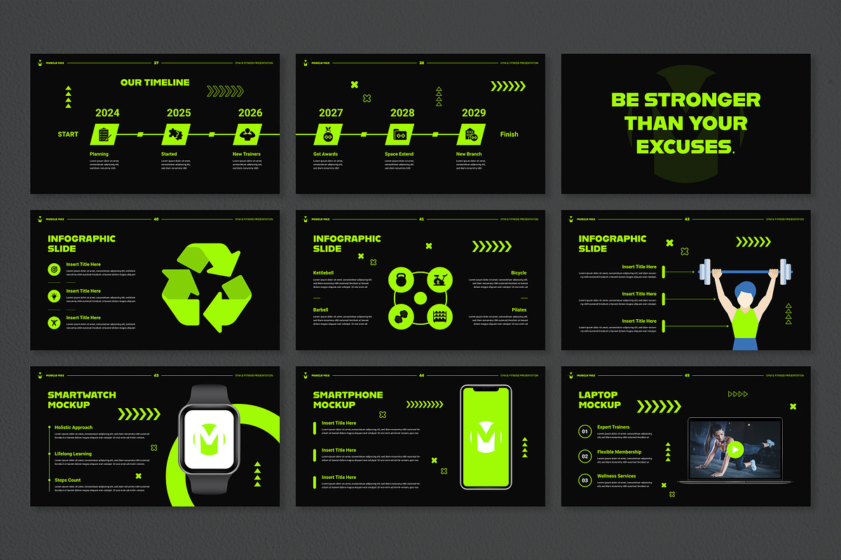 Gym & Fitness Presentation Template, a Presentation Template by Mighty-Slide (Photo 6 of 7)