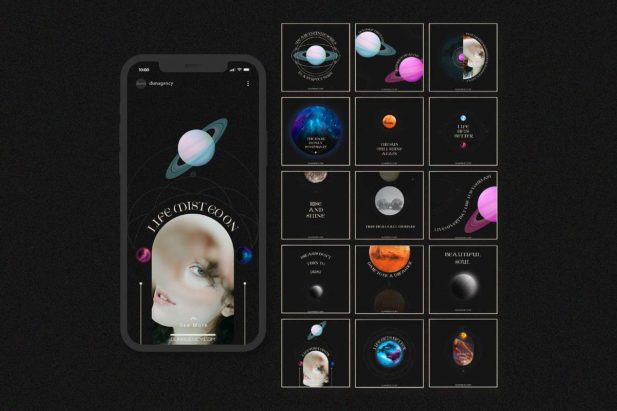 Mindset Coach Instagram Templates, a Social Media Template by dunagency (Photo 1 of 13)
