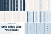 Modern Ethnic Stripes Pattern Bundle, a Pattern Graphic by ItsReksita Pattern (Thumbnail 1 of 12)