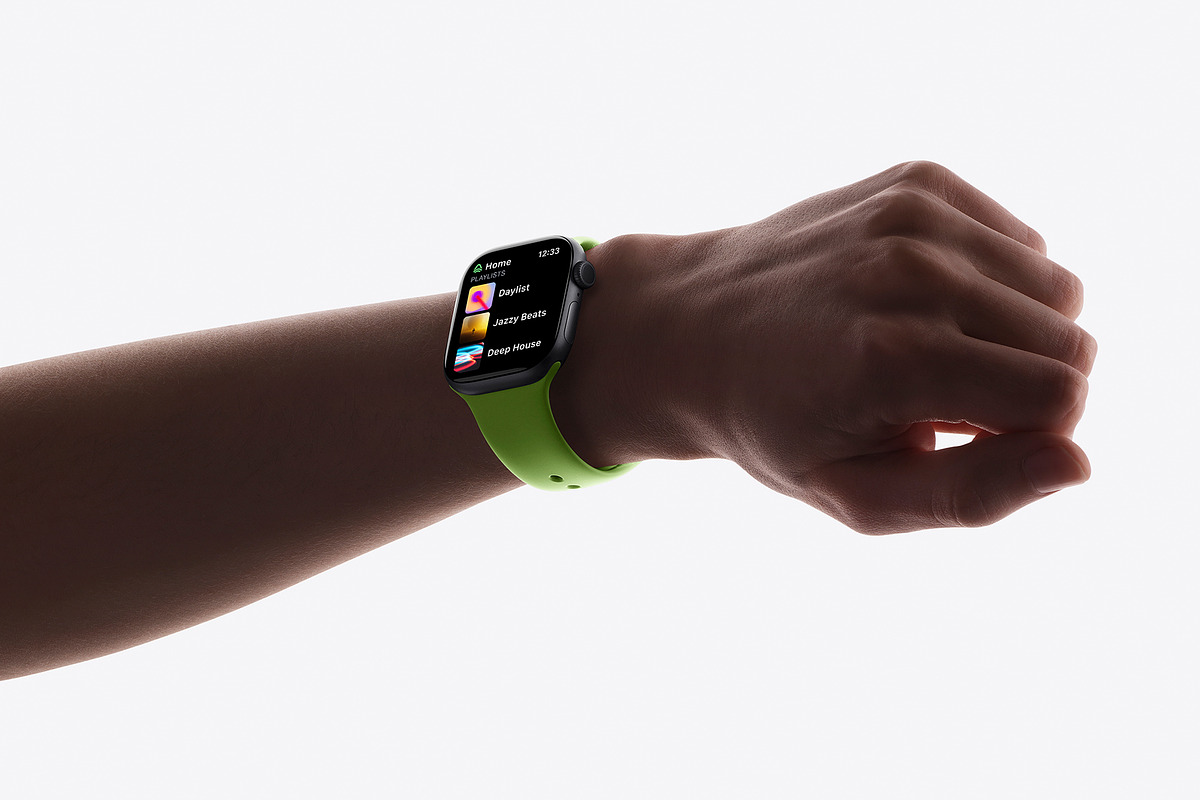 24 Watch Series 11 in Hand Mockups, a Wearable Device Mockup by Asylab (Photo 33 of 107)
