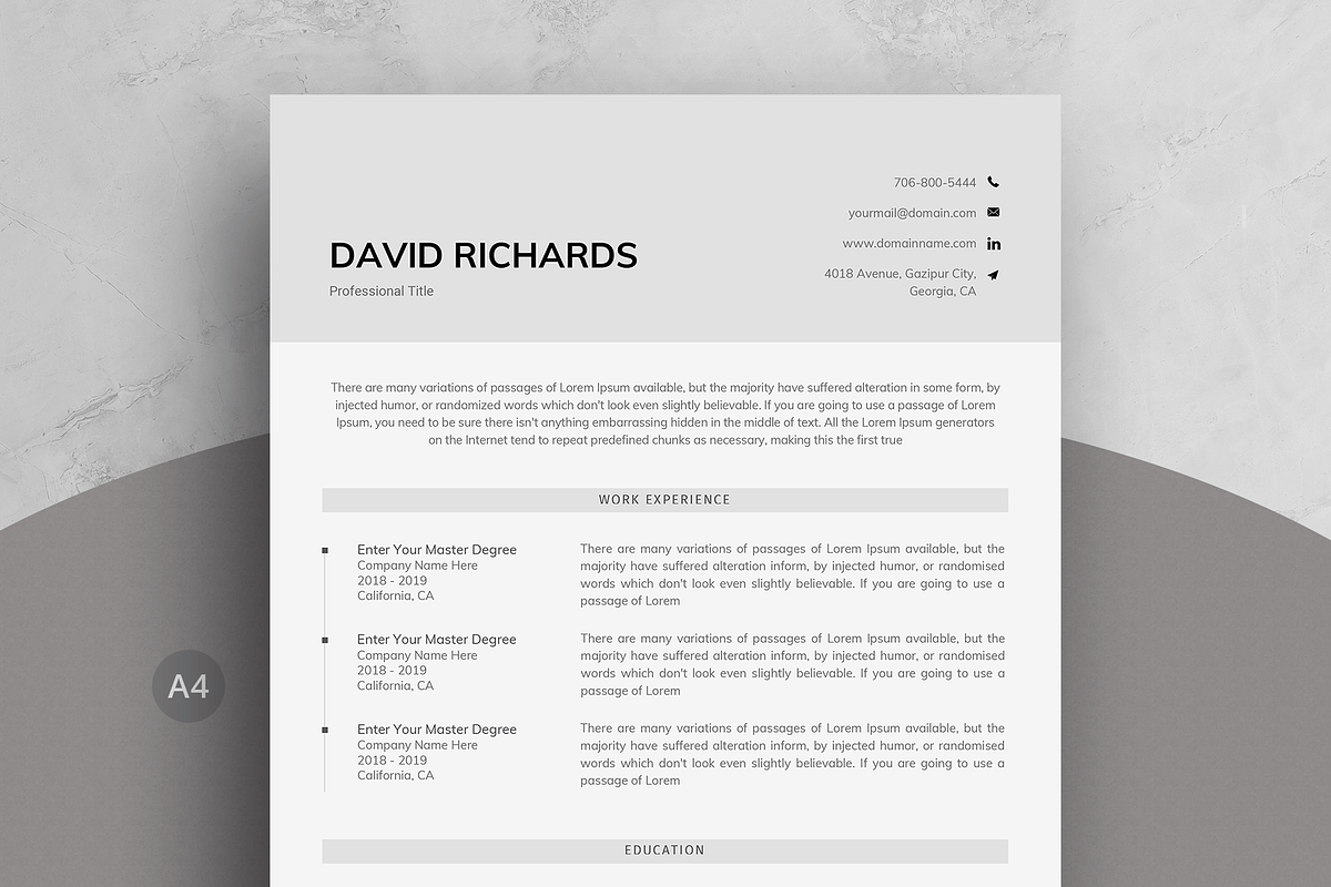 Resume, a Resume Template by paulresume (Photo 1 of 3)