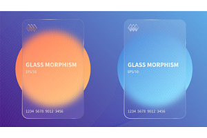 Glass Morphism Effect. Transparent