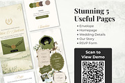 Vintage Green Wedding Website, a Landing Page Template by Everyday Perfection (Thumbnail 4 of 13)