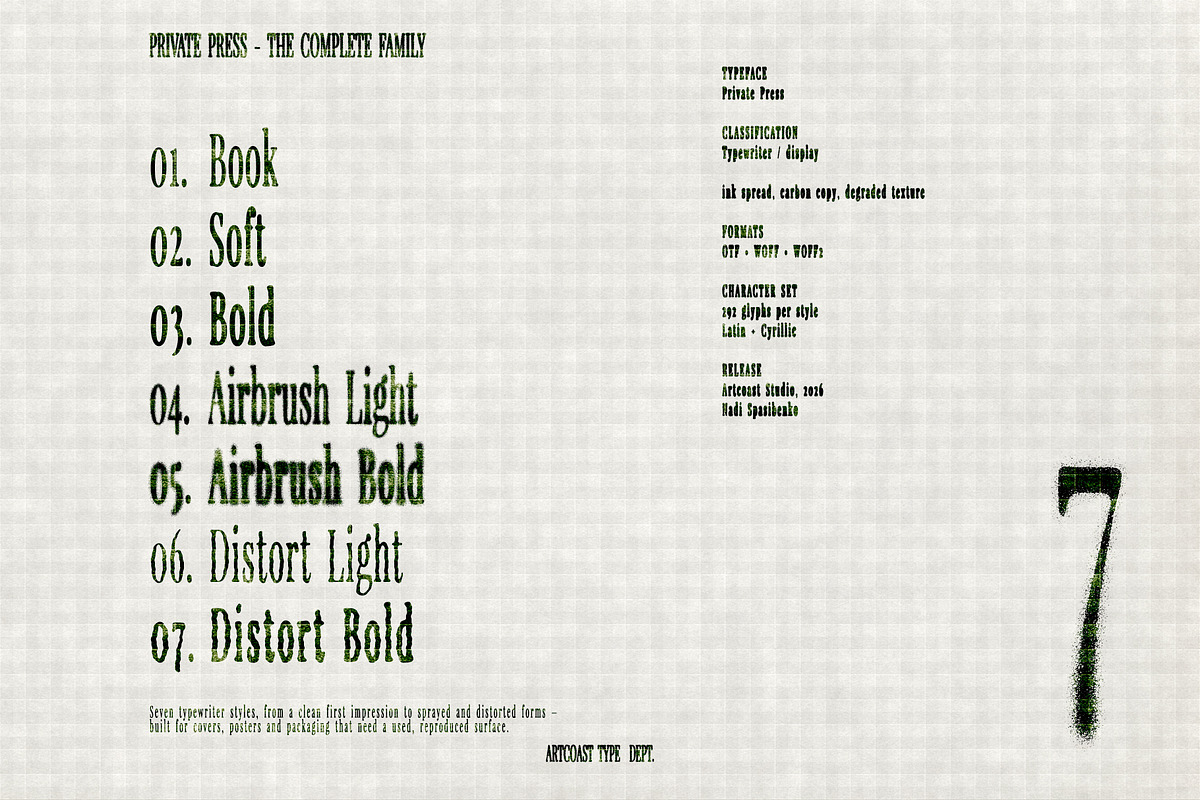 Private Press – Distressed Serif, a Slab Serif Font by nadispasibenko (Photo 4 of 6)