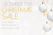 White Christmas Sale Flyer Template, a Flyer Template by Krukowski Graphics (Thumbnail 3 of 3)