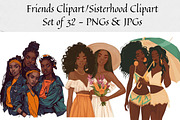 Sisterhood Clipart, an Illustration by CraftCrateShop (Thumbnail 1 of 7)