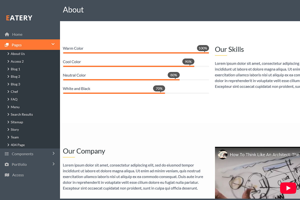Eatery - Portfolio HTML5 Template, a HTML Template by ColorsThemes (Photo 3 of 3)