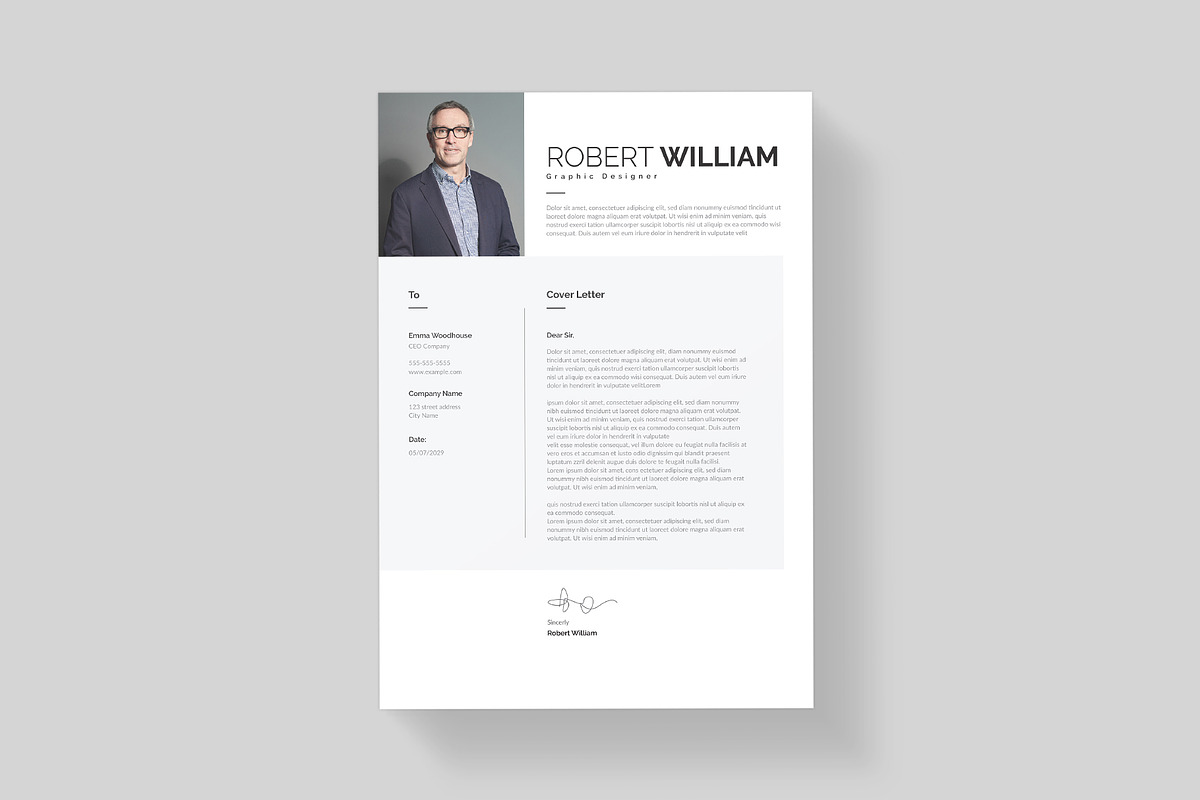 Modern Resume Template | Word, a Resume Template by Pixelpick (Photo 4 of 4)