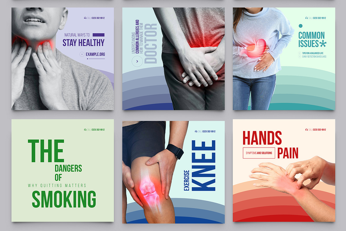 Skin Care Medical Social Media Posts, an UI Kit Template by ContestDesign (Photo 3 of 3)