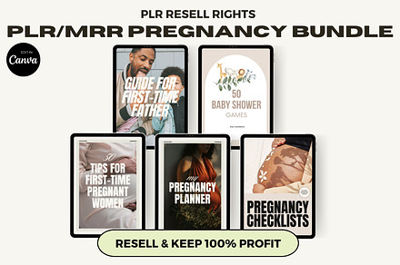 PLR MRR Pregnancy Bundle for Resell, a Magazine Template by The Thrive Society