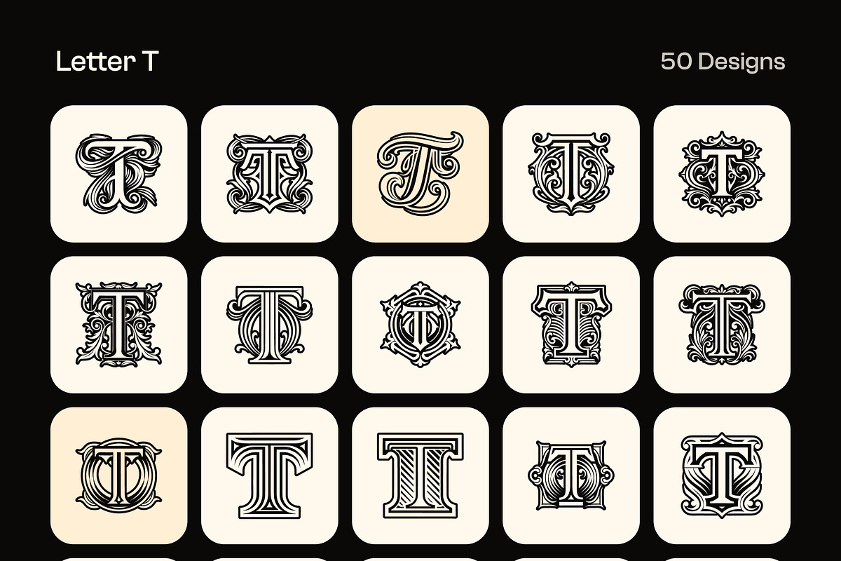 1400 Alphabet Letters Logo, a Solid Icon by Creative Stall (Photo 27 of 34)
