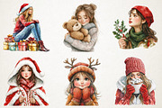 Christmas Cute Girls Sublimation Png, an Illustration by RobertsArt (Thumbnail 5 of 7)