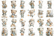 Whimsical Easter Bear Clipart, an Illustration by Black Bird Studio (Thumbnail 2 of 5)