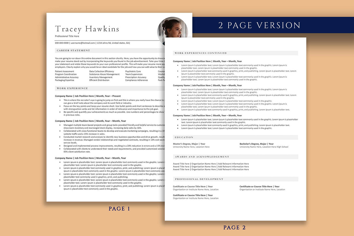 Professional Resume ATS Friendly, a Resume Template by VictoriousVita (Photo 3 of 7)