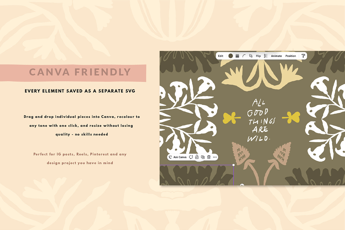 Folk Art Clipart | Art Nouveau Set, a Decorative Illustration by Favete Art (Photo 3 of 19)