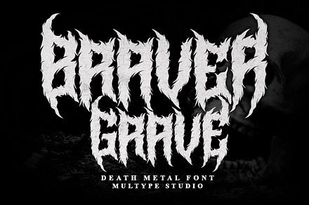Braver Grave - Death Metal Font, a Blackletter Font by Multype Studio