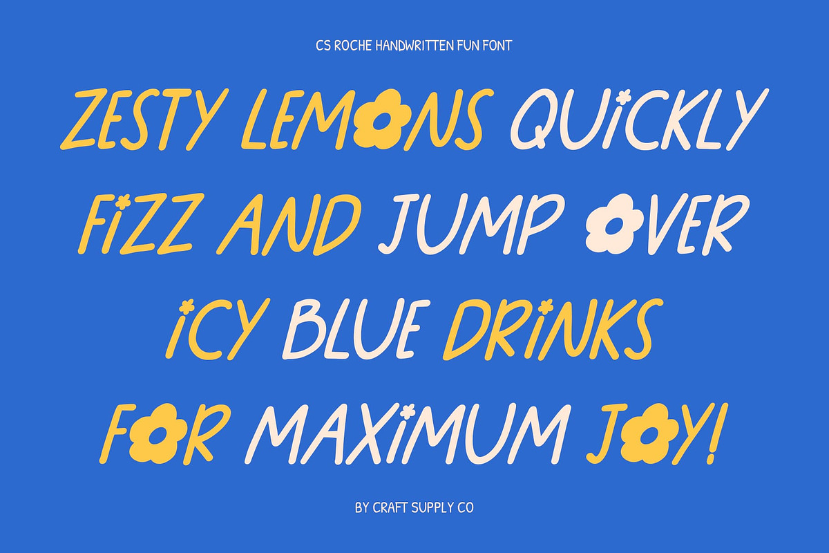 CS Roche – Fun Handwritten Font, a Handwritten Font by Craft Supply Co. (Photo 5 of 8)