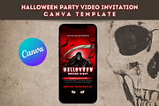 Halloween Party Invitation Template, a Social Media Template by Your Social Bae (Thumbnail 1 of 5)