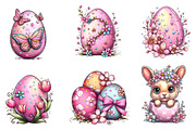 Happy Easter Eggs Clipart, an Illustration by Dream Creation (Thumbnail 3 of 6)
