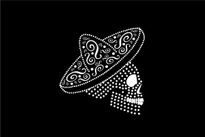 Mexican Skull Icon Side On