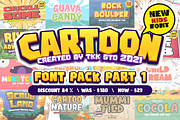 Cartoon Font Bundle V1 - SALE, a Sans Serif Font by tokokoo (Thumbnail 1 of 16)