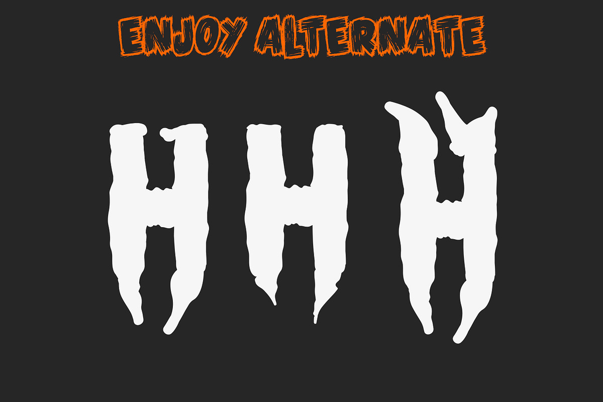 Vermillion Halloween Font preview 2