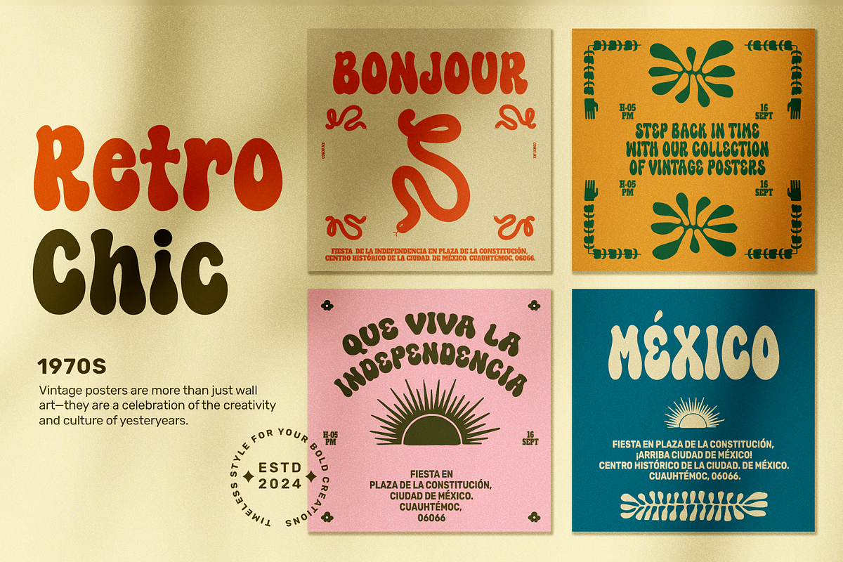 Super Monday - Fancy Retro Font, a Font by Ali Hamidi (Photo 4 of 9)