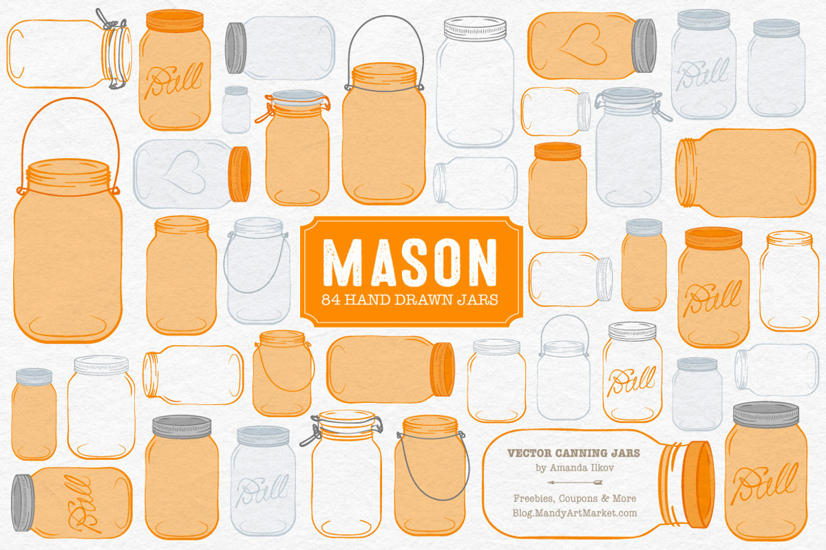 Tangerine Jar Vectors & Clipart, an Illustration by Amanda Ilkov (Photo 1 of 4)